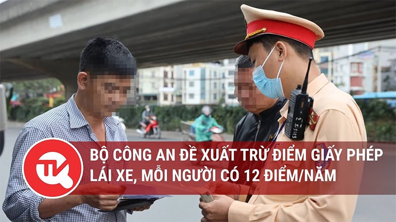 Mỗi giấy phép lái xe sẽ có 12 điểm mỗi năm