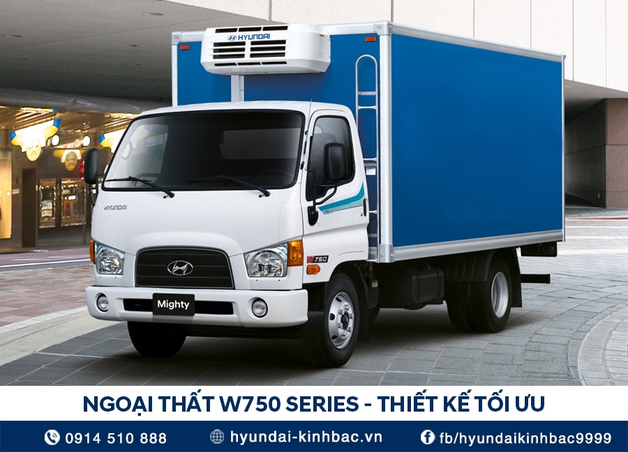 Ngoại thất xe tải Hyundai Mighty W750