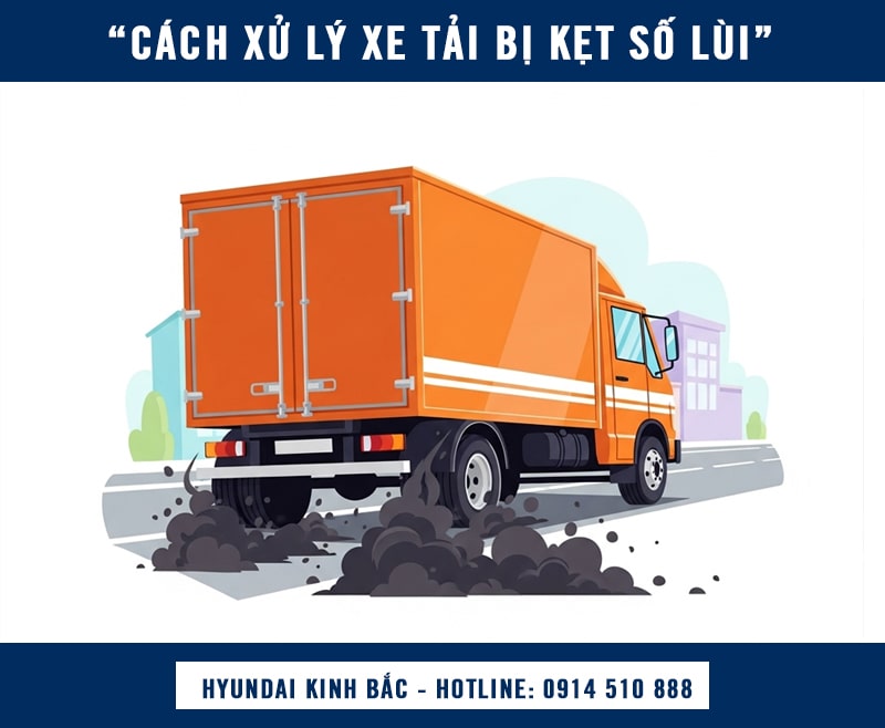 Xe tải bị kẹt số lùi