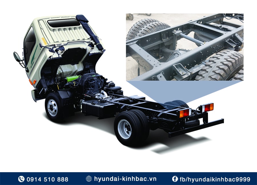 Khung sắt xi xe tải Hyundai Mighty W750