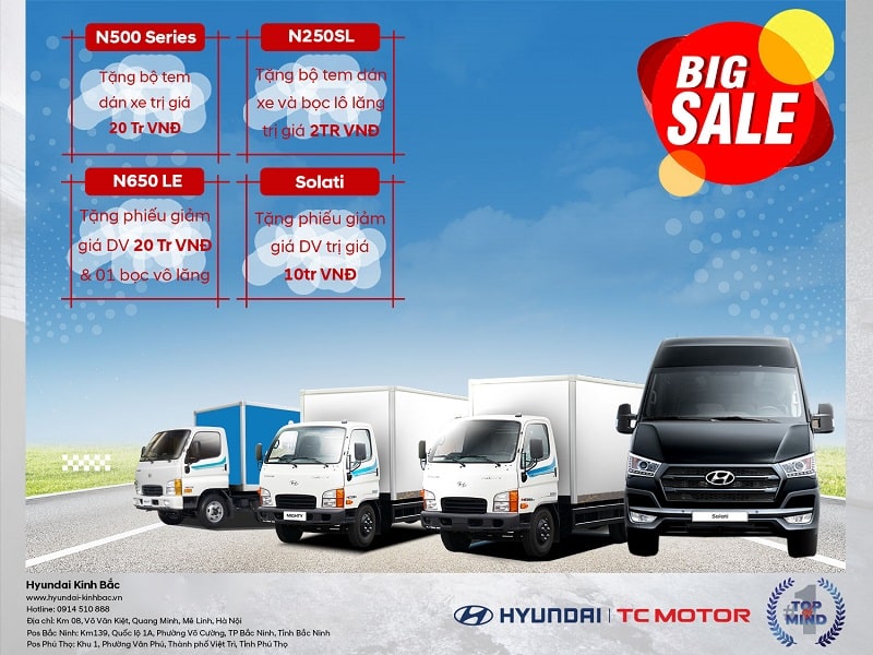 Khuyến mại tháng 12 tại Hyundai Kinh Bắc