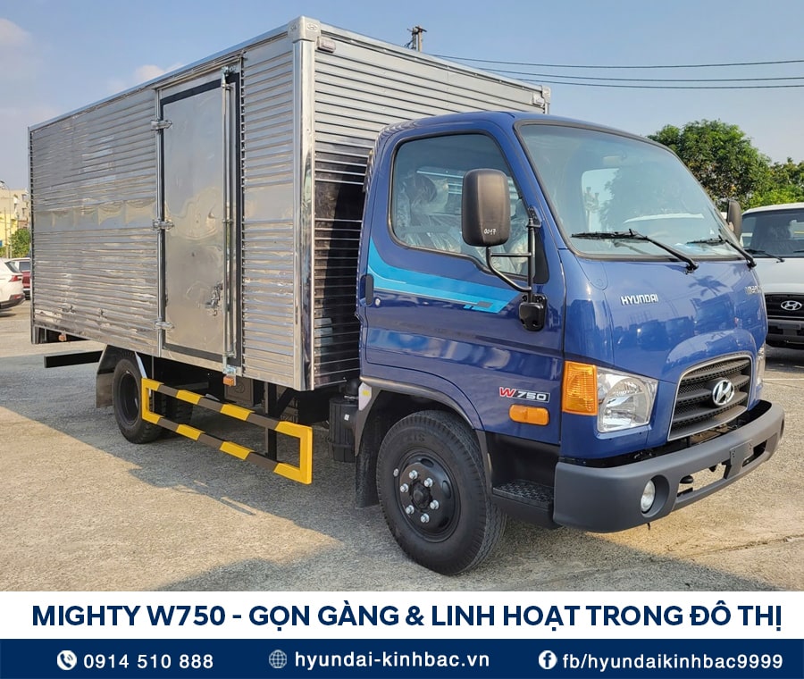 Xe tải mighty W750 trọng tải 3.5 tấn