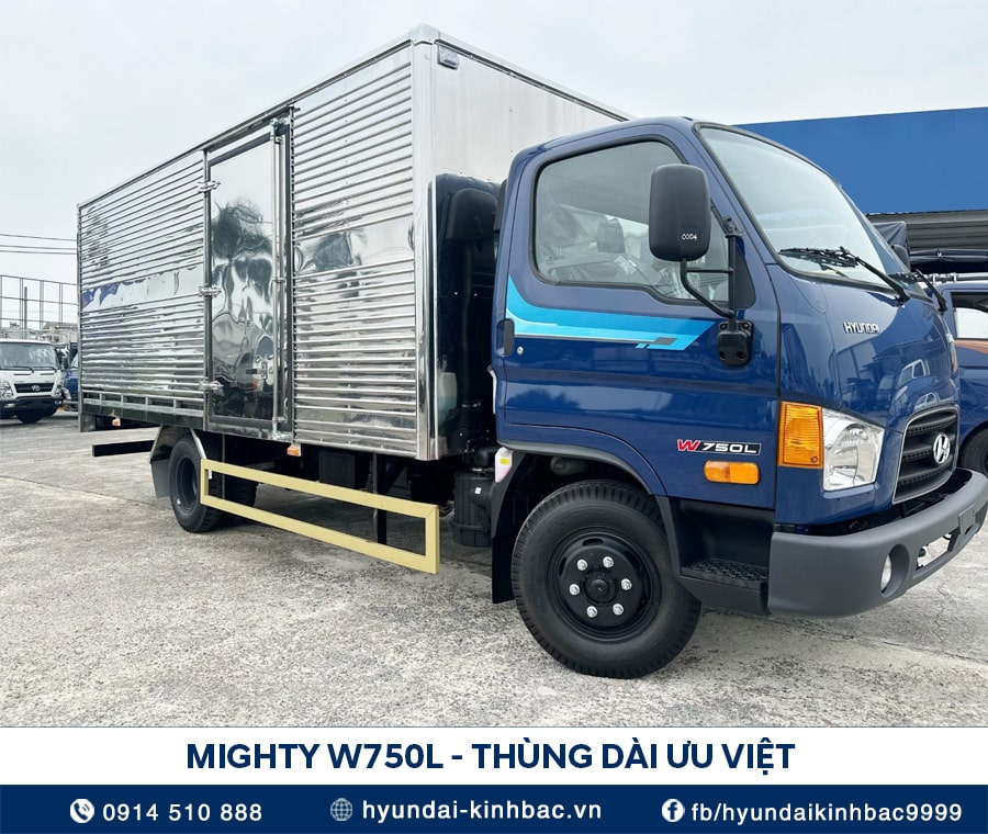 Xe tải mighty W750L trọng tải 3.5 tấn