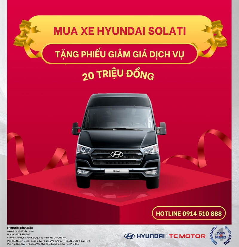 Khuyến mại Hyundai Solati tháng 1 năm 2026