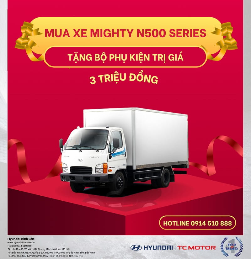 Khuyến mại Mighty N500 Series tháng 1 năm 2026