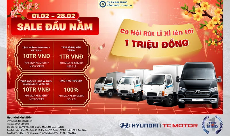 Khuyến mại tháng 2 Hyundai Kinh Bắc