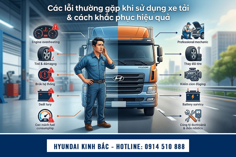 Các lỗi thường gặp khi sử dụng xe tải và cách khắc phục hiệu quả