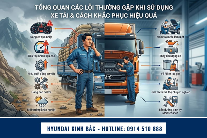 Lỗi thường gặp khi sử dụng xe tải