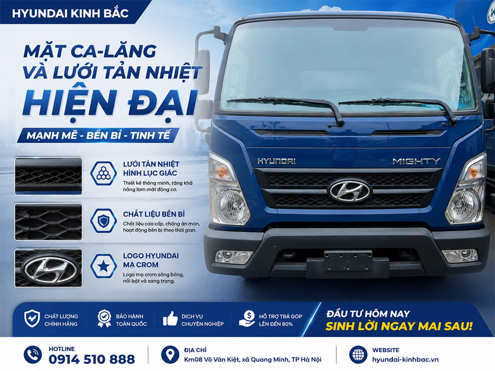 Bề mặt ca lăng xe tải Mighty EX900XL