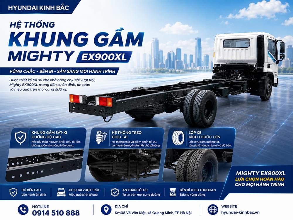 Hệ thống khung gầm của Mighty EX900XL