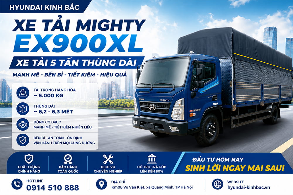 Mighty EX900XL trọng tải 5 tấn