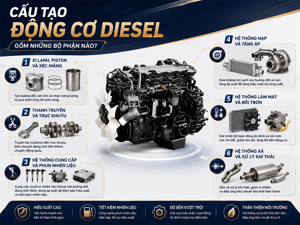 Cấu tạo động cơ Diesel