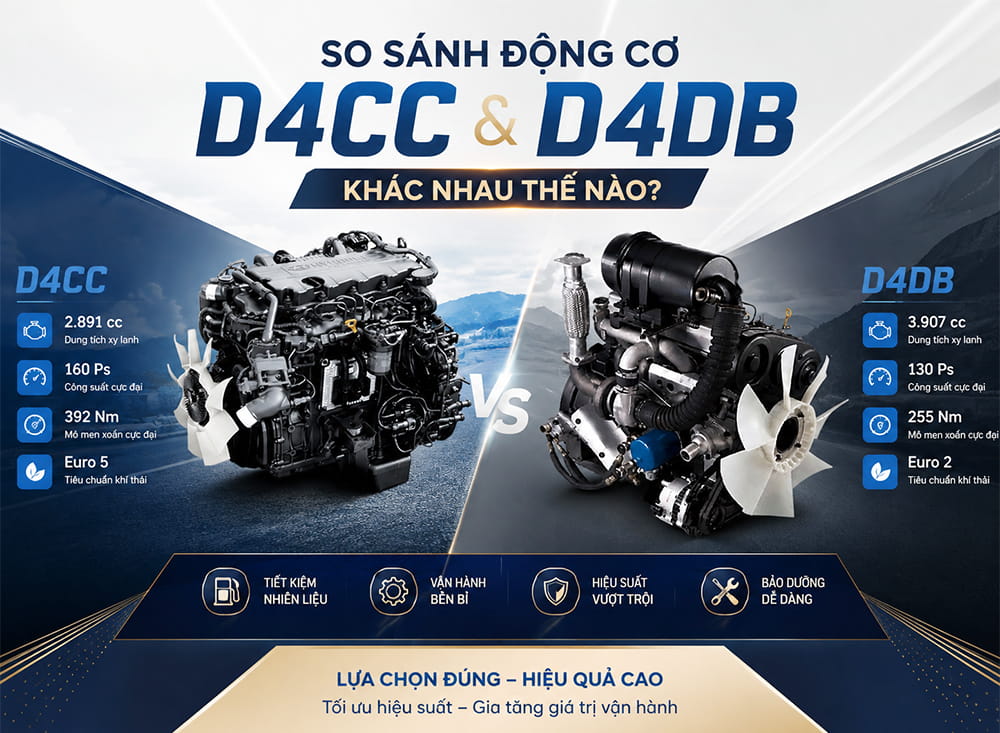 So sánh động cơ D4CC và D4DB