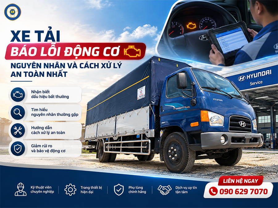 Xe tải báo lỗi động cơ