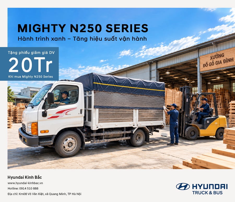 Khuyến mại Mighty N250 Series tháng 10