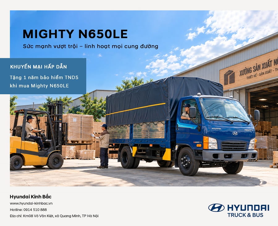 Khuyến mại Mighty N650LE tháng 10